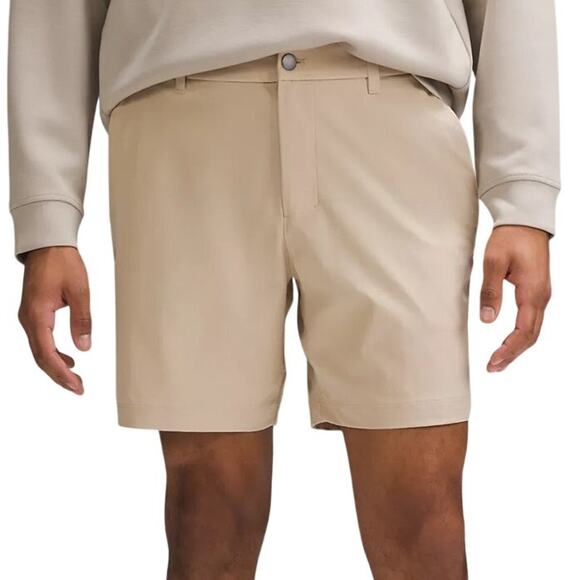 Lululemon ABC Classic Fit Short 7” Warpstreme Men 31 Wacky Khaki Golf Athleisure - Picture 1 of 11